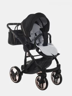 Junama Mirror Satin V2 02 Schwarz Rose Gold + Kite S-line 3in1 -Babyprodukte 2021 11 19 01759