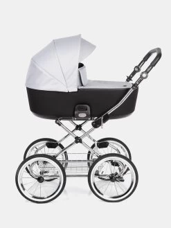 Roan Bass Next Classic Klassischer Kinderwagen Chrome Shade Inklusive Avionaut Pixel Pro – Set 3in1 -Babyprodukte Classico bass chrome shade kinderwagen klassisch retro
