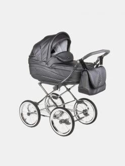 Roan Emma Klassischer Kinderwagen Anthrazit Pearl Inklusive Babyschale Set 3in1