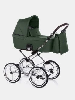 Roan Coss Classic Klassischer Kinderwagen Night Green Inklusive Babyschale Avionaut Pixel Pro Set 3in1