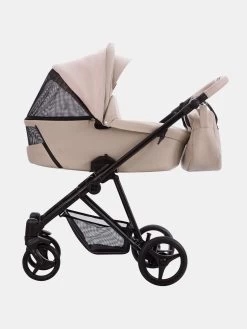 Bebetto Yoddi Pro Kombi-Kinderwagen Beige Leder – Set 2in1 -Babyprodukte Kinderwagen Bebetto Yoddi Pro 01 Beige 03