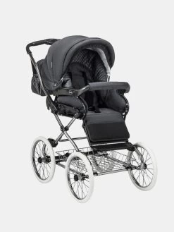 Roan Marita Klassischer Kinderwagen Anthrazit Pearl Inklusive Babyschale – Set 3in1 -Babyprodukte Kinderwagen Roan Marita Klassischer Kinderwagen Anthrazit Pear 1