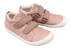 Koel DANNY Canvas Rosa Vegan Bio-Baumwolle Klett Barfußschuhe