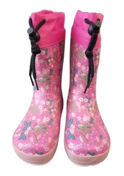 Koel TOGGLE Gummistiefel Flowers Fuchsia Barfuß Regenstiefel Leicht Gefüttert -Babyprodukte Koel 154 7 1280x1280