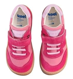 Koel Sneaker DYLAN Fuchsia Pink Mädchen Barfußschuhe Leder Mit Klett -Babyprodukte Koel Dylan pink 10 1280x1280