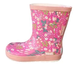 Koel Gummistiefel Pink Blumen Barfuß Regenstiefel Kautschuk -Babyprodukte Koel Gummistiefel 3 1280x1280