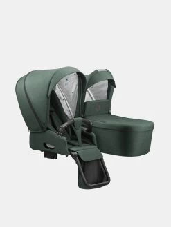 Jedo – Duo Geschwisterwagen – Farbe D52 – Nacht Grün Mit Schwarzem Schiebegriff -Babyprodukte Kombikinderwagen Jedo Duo 2023 D52 03