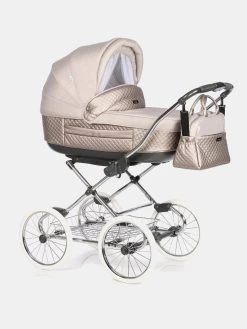 Roan Marita Klassischer Kinderwagen Gold – Set 2in1