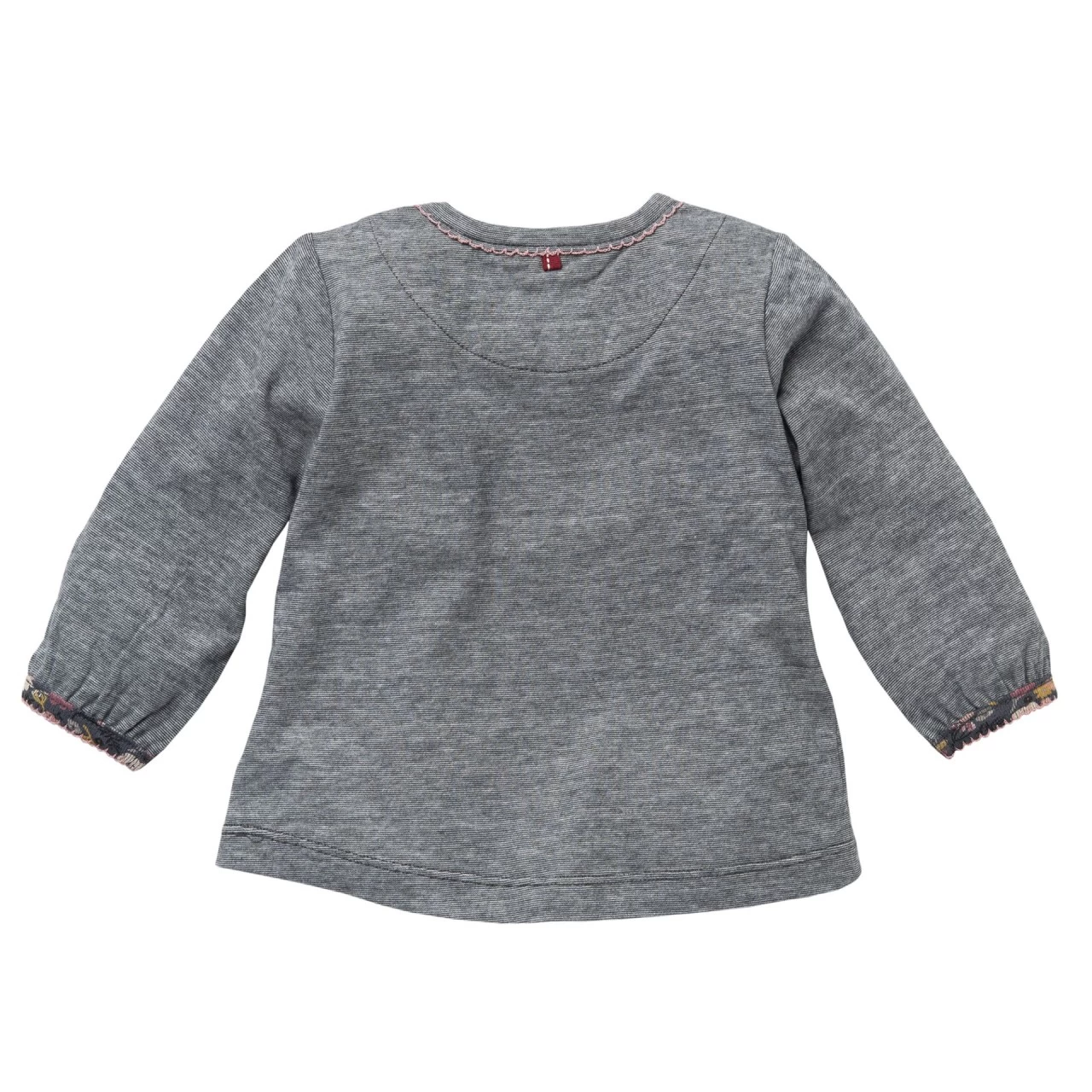 People Wear Organic Mädchen Langarmshirt Bär Anthrazit Mélange 2 People Wear Organic Mädchen Langarmshirt Bär Anthrazit Mélange – Bild 2