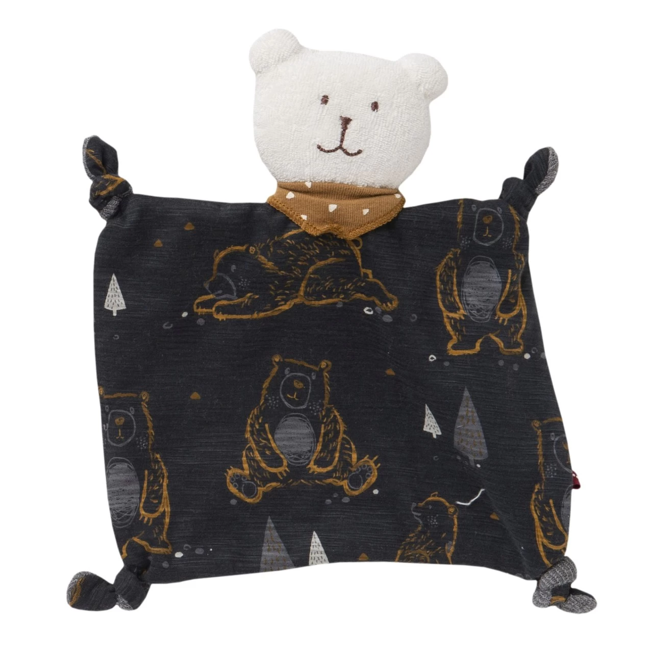 People Wear Organic Schmusetuch Bär Anthrazit Biobaumwolle 1 People Wear Organic Schmusetuch Bär Anthrazit Biobaumwolle