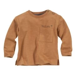 People Wear Organic Langarmshirt Zimtbraun Melange