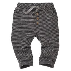 People Wear Organic Sweat-Hose Jogginghose Anthrazit Geringelt