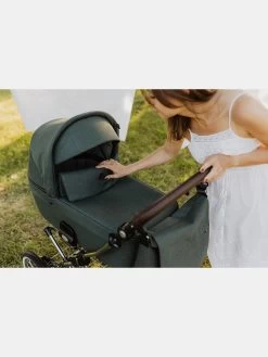 Roan Coss Classic Klassischer Kinderwagen Night Green Set 2in1 -Babyprodukte Roan Coss Classic Klassischer Kinderwagen Night Green 2