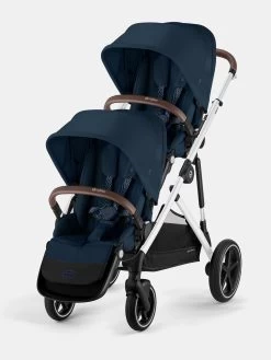 Cybex GOLD – Gazelle S 2.0 – Zwillings-Sportwagen – Silver Frame – Ocean Blue