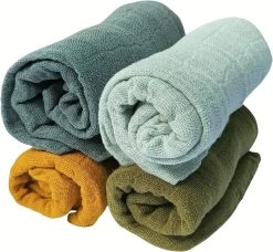 Pippi Babywear Mulltücher Green Meadow 4er Pack Organic Spucktücher