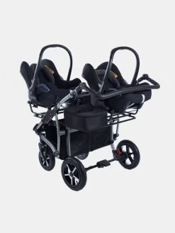 Dorjan Quick Twin TQ16 Schwarz-Grün + Maxi-Cosi CabrioFix Essential Black 3in1 -Babyprodukte adapter maxi cosi zwillingskinderwagen dorjan clamaro zekiwa 3
