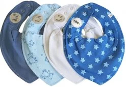 Pippi Baby Dreieckstücher Blue Star + Bärchen 4er Set