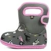BOGS Baby Bogs Farm Grau/pink Neopren Winterstiefel Für Laufanfänger