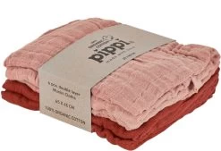 Pippi Babywear Mulltücher Red/misty Rose 4er Pack Organic Redwood/misty Rose