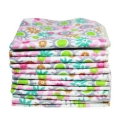 ImseVimse Pflegetücher Flowers 10er Pack Wiederverwendbare Feuchttücher