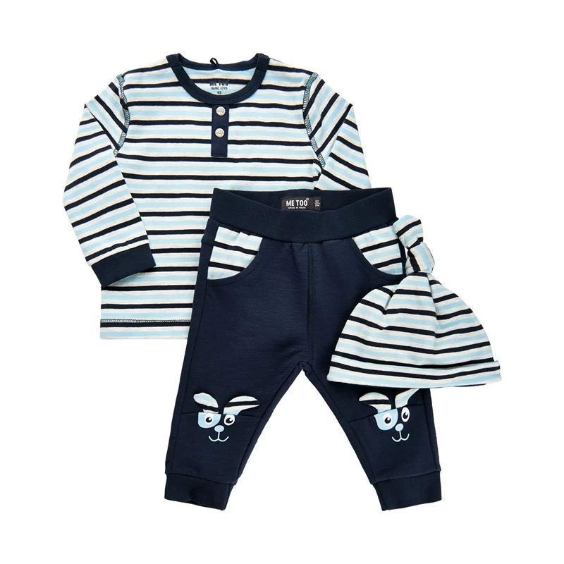 MeToo Baby Anzug 3 Teile Set Hose, Shirt + Mütze 1 MeToo Baby Anzug 3 Teile Set Hose, Shirt + Mütze