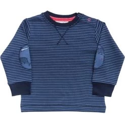 Langarmshirt Blau Ringelstreifen Biobaumwolle