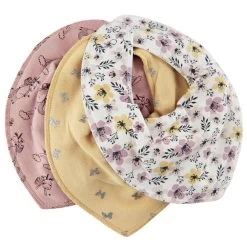 Pippi Baby Halstücher 3er Pack Schmetterlinge + Blumen