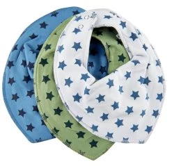 Pippi Baby Halstücher 3er Pack Blue Stars