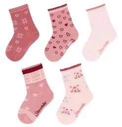 Sterntaler Socken Rosa Herzchen 5 Paar Socken In Geschenkbox