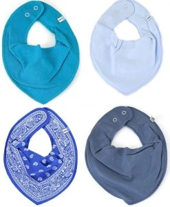Pippi Baby Halstücher Paisley Blue 4er Set